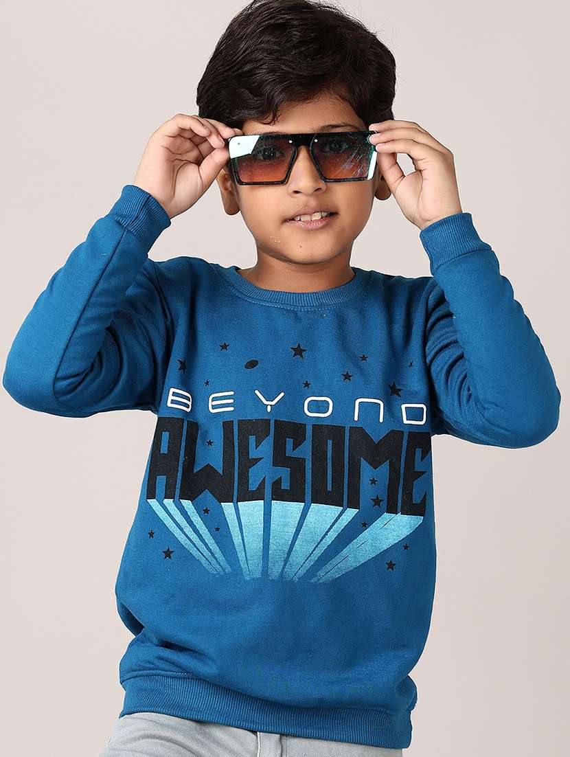 boys front print long sleeve sweatshirts - 21551471 -  Standard Image - 1