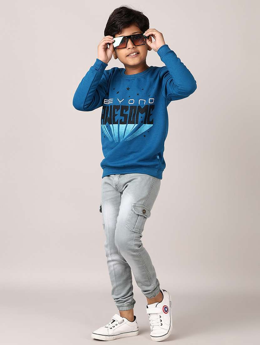 boys front print long sleeve sweatshirts - 21551471 -  Standard Image - 4