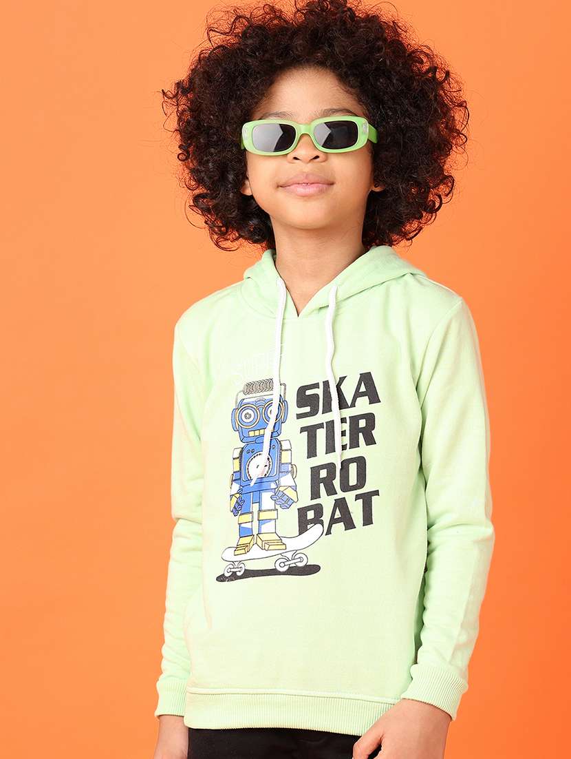 boys front print hooded sweatshirt - 21551485 -  Standard Image - 1