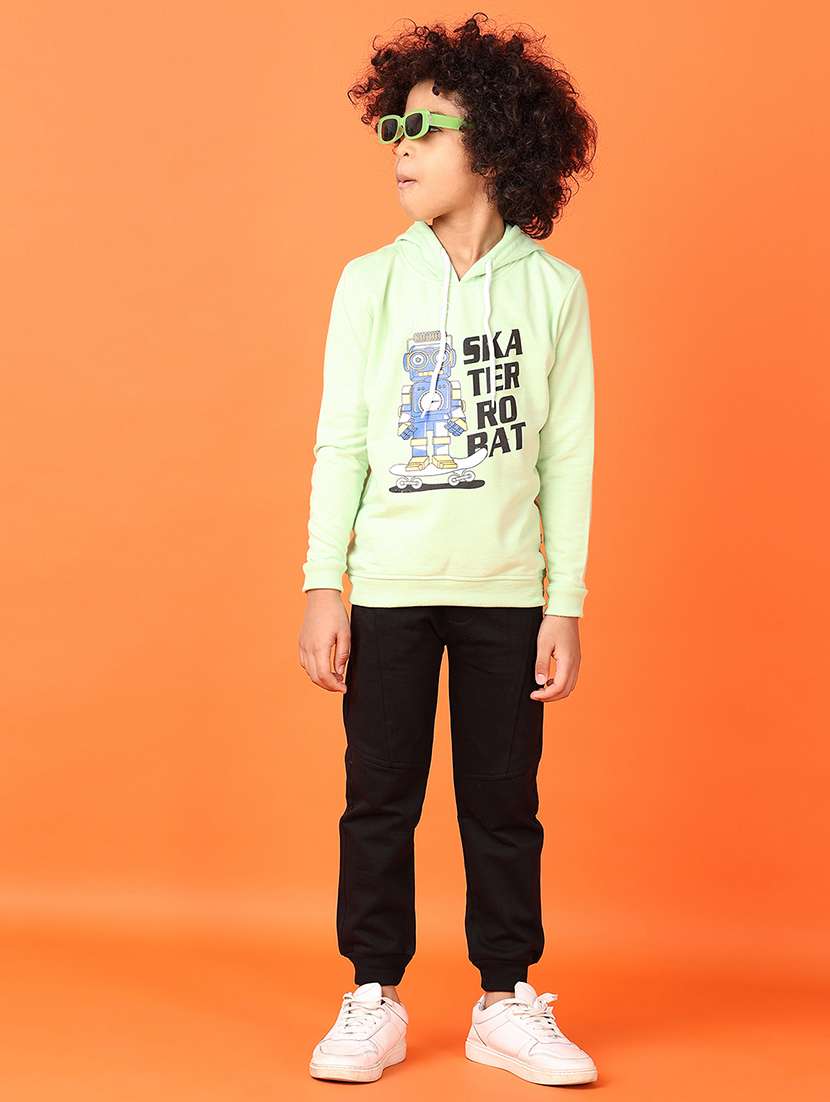 boys front print hooded sweatshirt - 21551485 -  Standard Image - 4