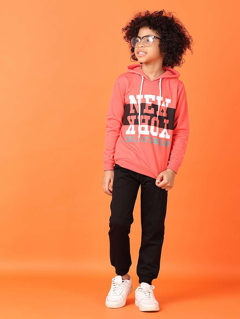 boys front print hooded sweatshirt - 21551486 -  Standard Image - 4