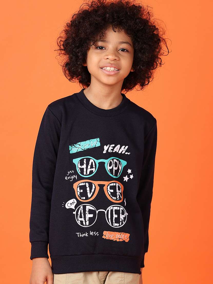 boys front print long sleeve sweatshirt - 21551487 -  Standard Image - 1