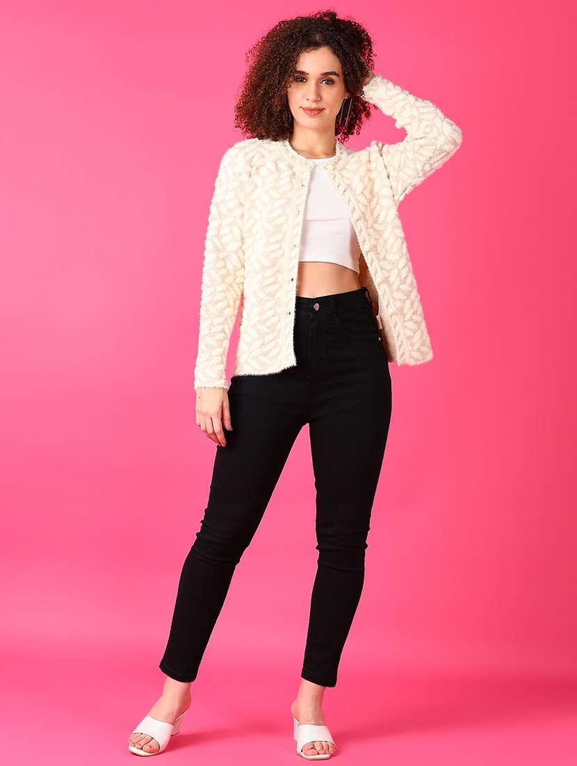 women selg designed long sleeves cardigan - 21551510 -  Standard Image - 4