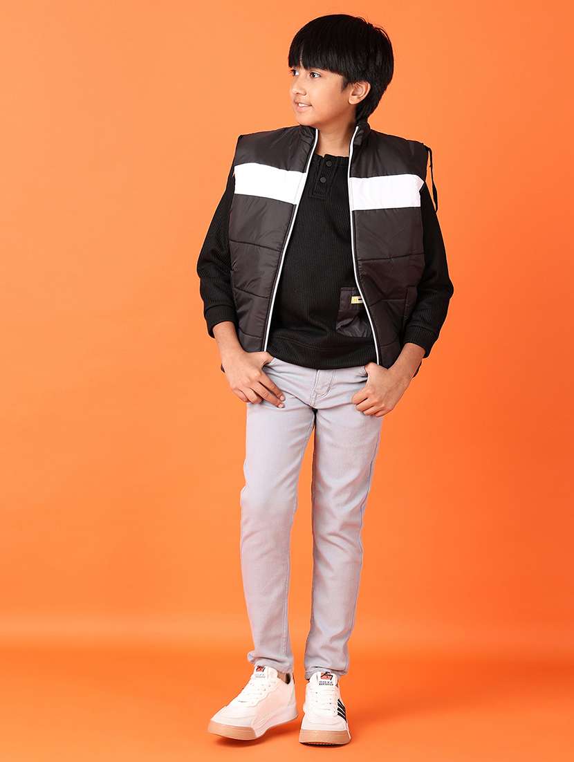 boys color block sleeveless hooded bomber jacket - 21551543 -  Standard Image - 4