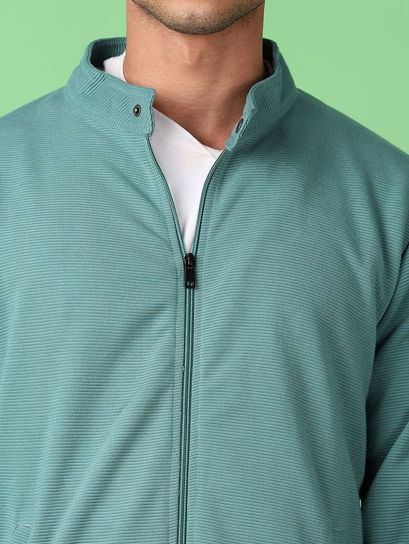 men long sleeves solid casual jacket - 21551555 -  Standard Image - 4