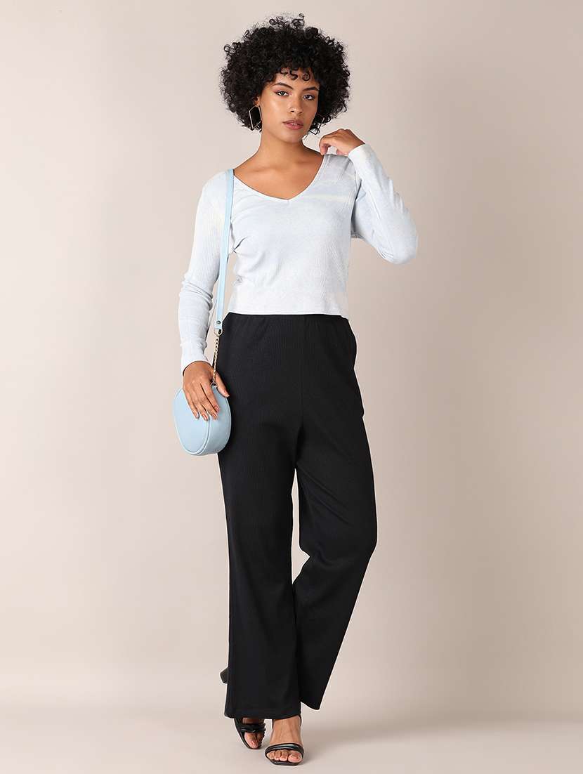 women solid long sleeves regular top - 21551560 -  Standard Image - 4