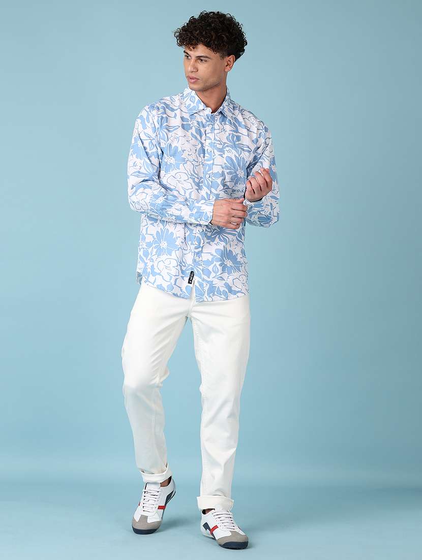 men long sleeves printed casual shirt - 21551563 -  Standard Image - 4