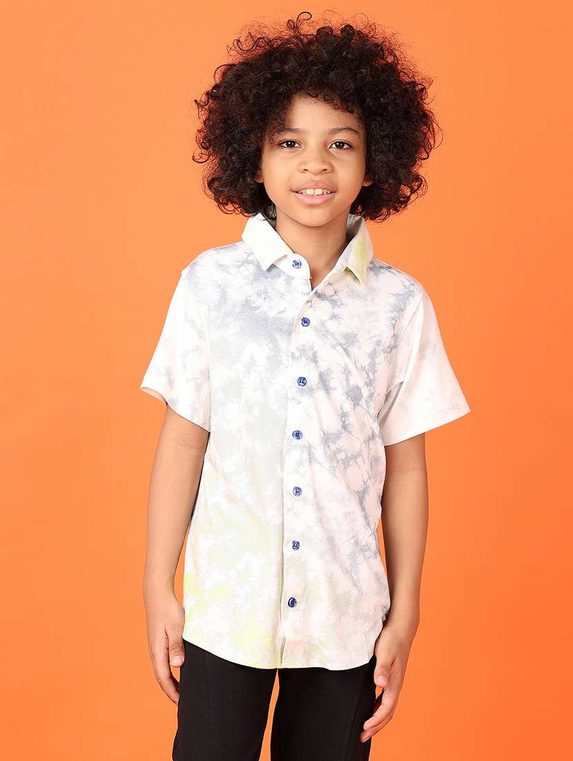 boys short sleeves printed shirt