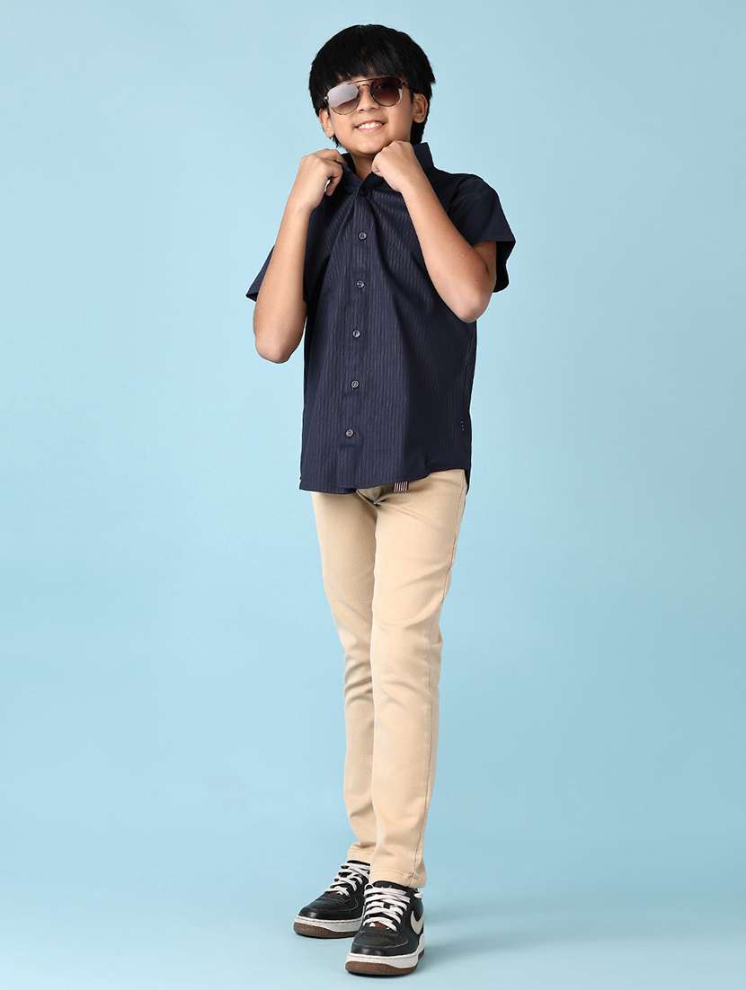 boys striped collared short sleeves shirt - 21551572 -  Standard Image - 4