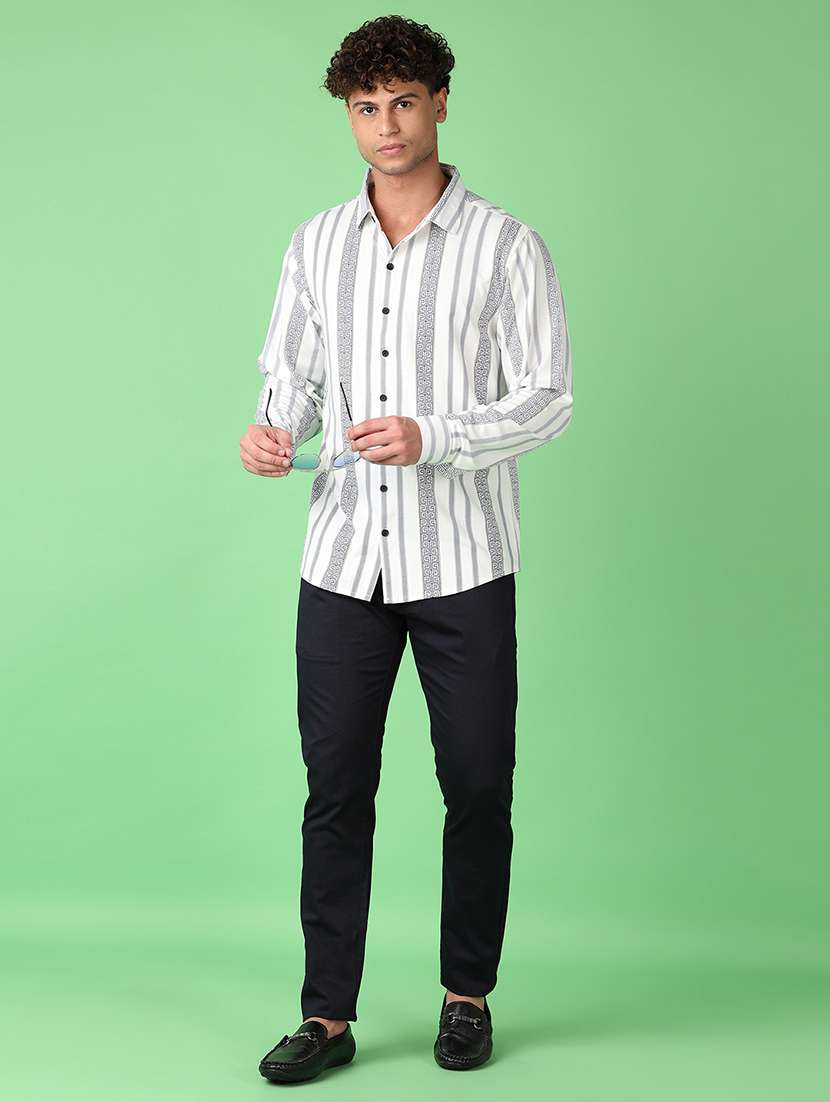 men solid regular fit chinos casual trouser - 21551832 -  Standard Image - 4