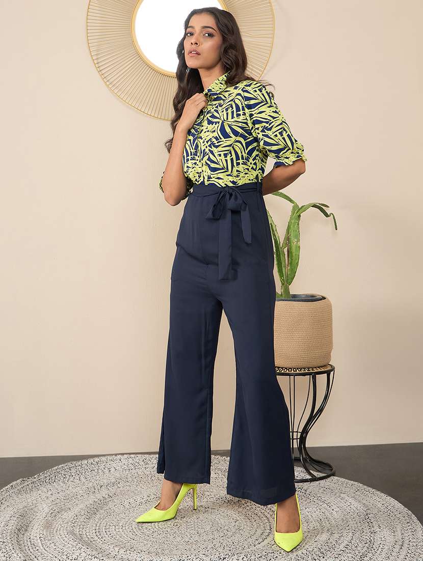 women printed collared jumpsuit - 21551905 -  Standard Image - 1