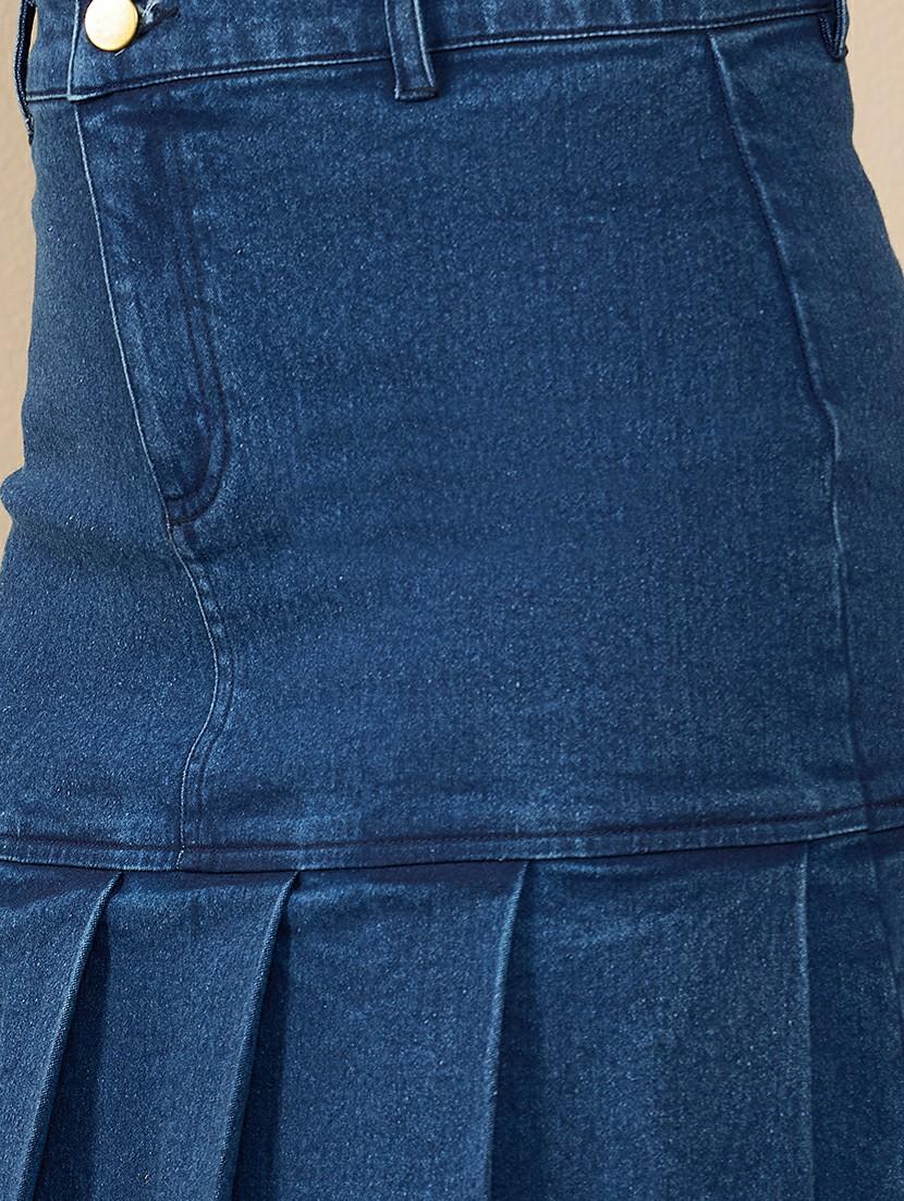 women solid a-line skirt - 21551907 - Standard Image - 4