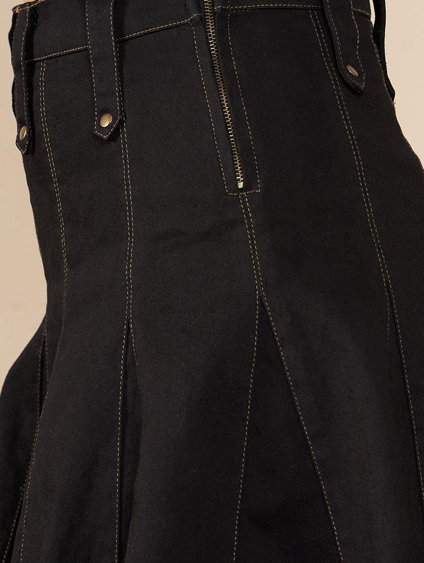 women solid a-line skirt - 21551910 - Standard Image - 4