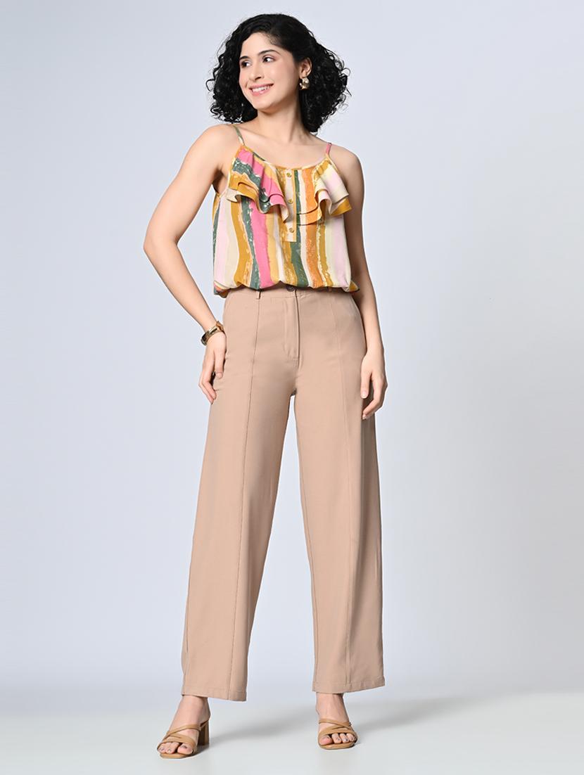 women sleeveless printed regular top - 21552036 - Standard Image - 4