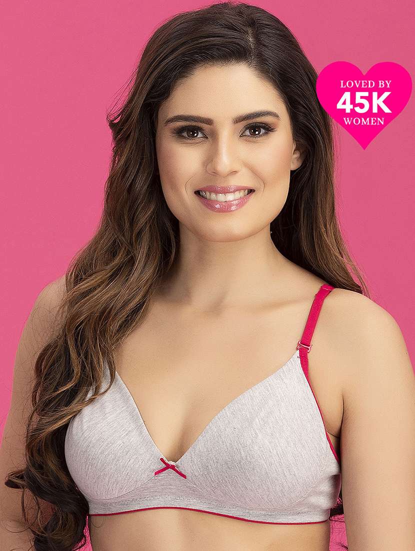women solid non wired t-shirt bra - 21552069 -  Standard Image - 1
