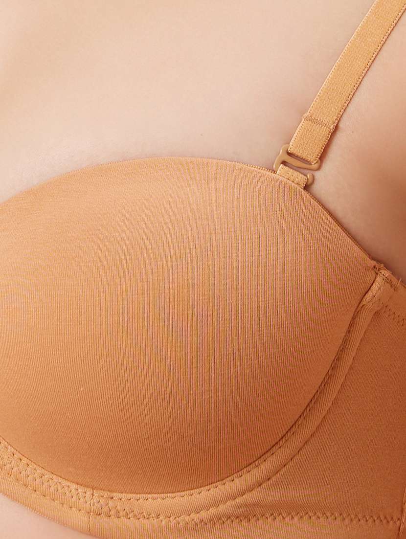 women solid underwired balconette bra - 21552087 -  Standard Image - 4