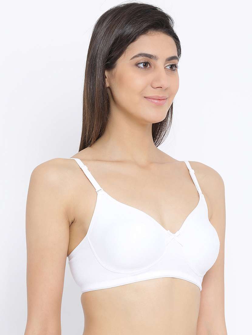 women solid cotton t-shirt bra - 21552101 -  Standard Image - 1