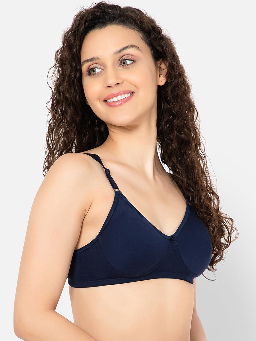 women solid cotton t-shirt bra - 21552117 - Standard Image - 1