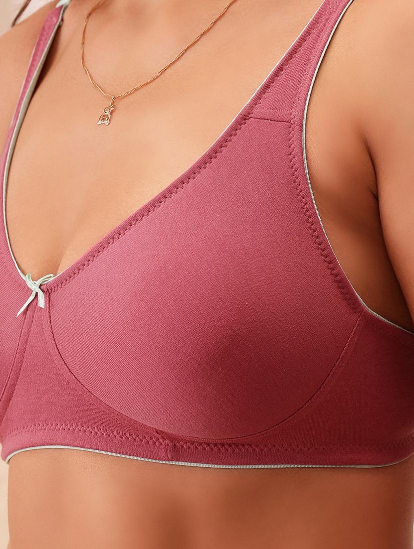 women solid cotton t-shirt bra - 21552119 - Standard Image - 4