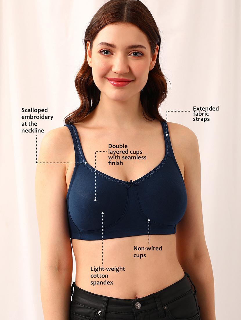 women solid minimizer bra - 21552130 - Standard Image - 1