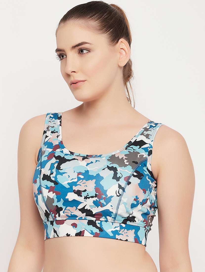 women printed sports bra  - 21552142 -  Standard Image - 1