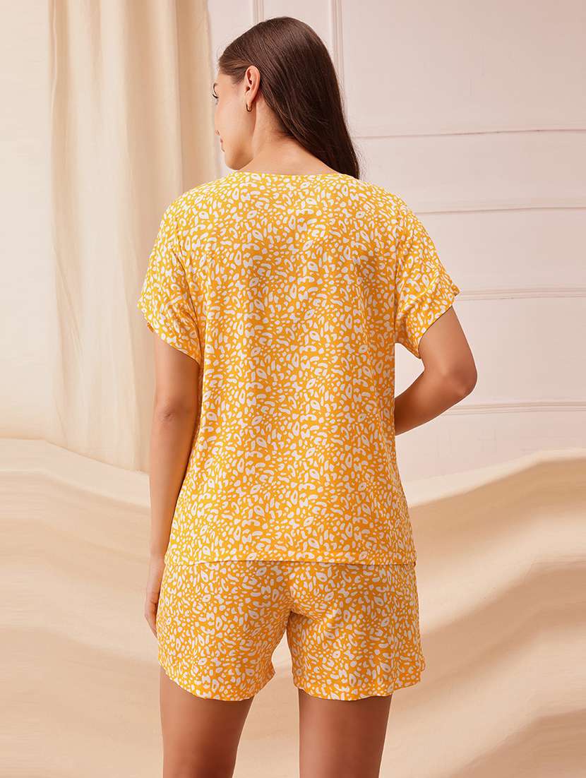 women animal print shorts nightwear set - 21552228 - Standard Image - 4