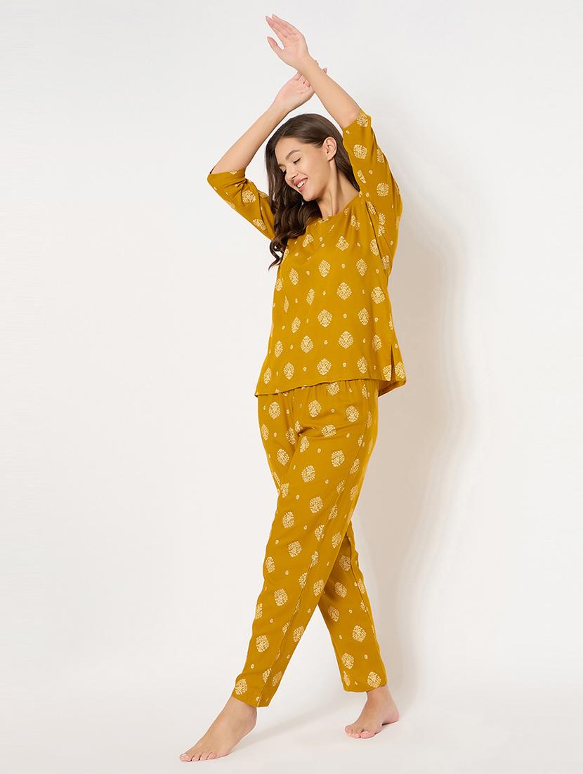 women printed pyjama nightwear set - 21552234 - Standard Image - 1