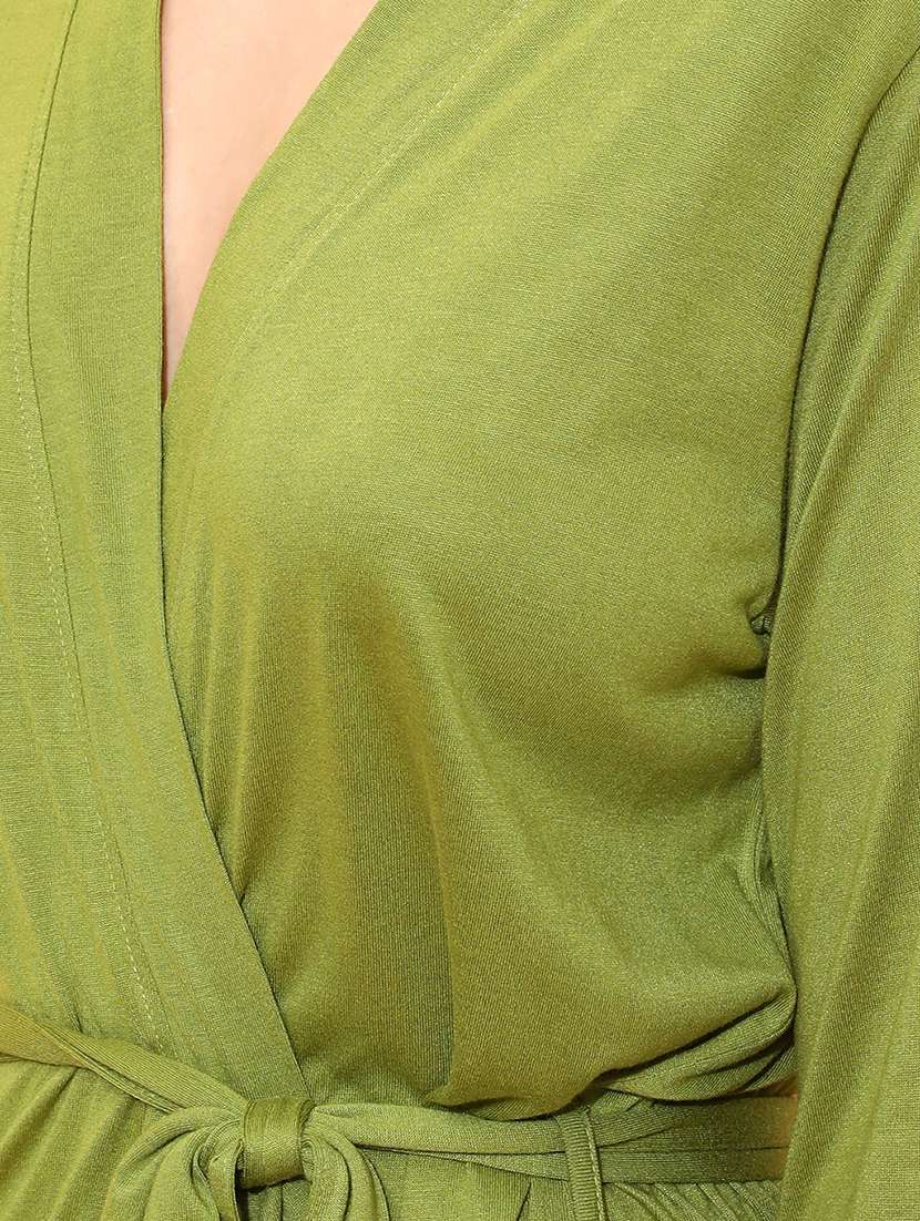 women solid sleepwear robe - 21552273 -  Standard Image - 4