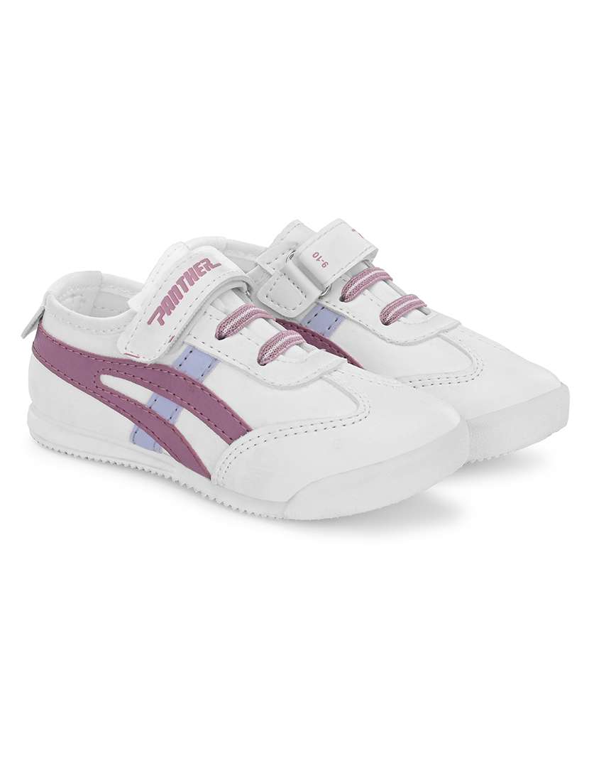 boys white rexine velcro sneaker - 21552300 -  Standard Image - 1