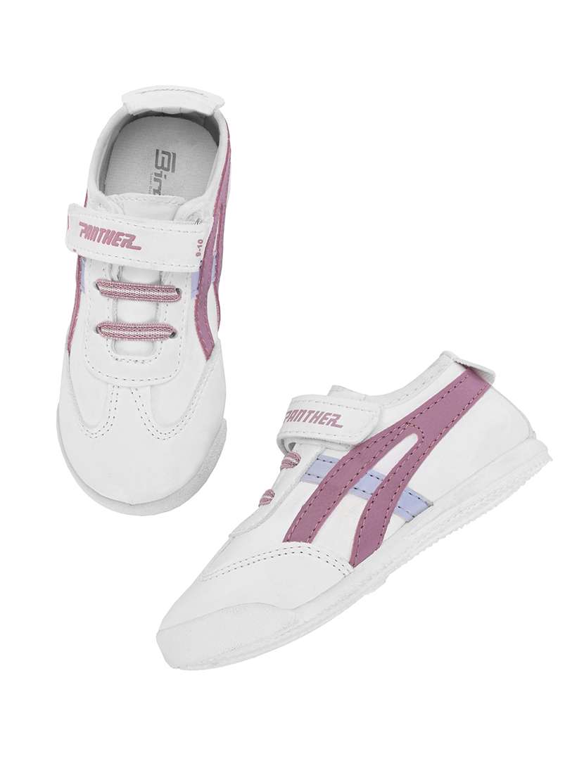 boys white rexine velcro sneaker - 21552300 -  Standard Image - 4