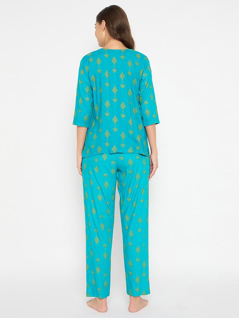 women printed pyjama nightwear set - 21552321 - Standard Image - 4