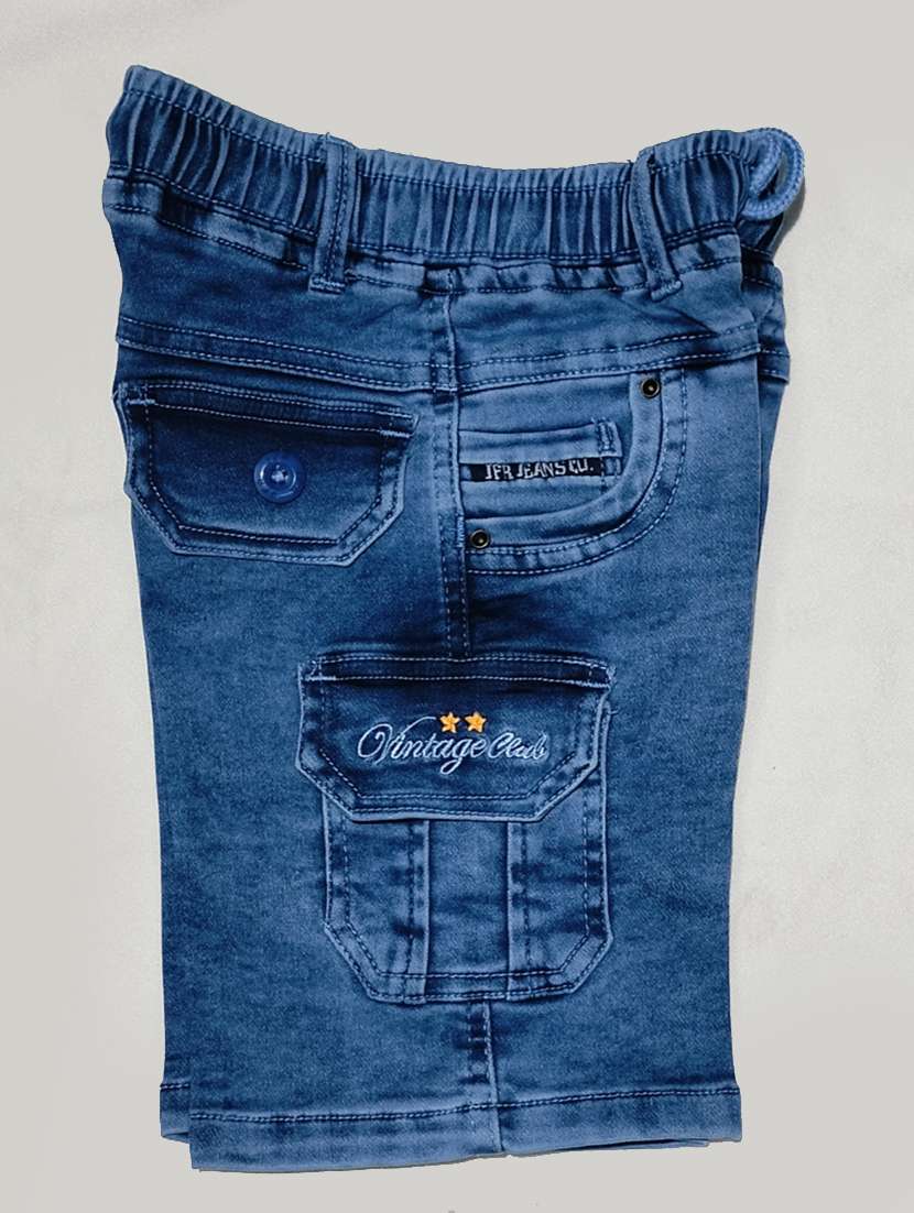 boys solid mid rise denim shorts - 21552339 -  Standard Image - 1