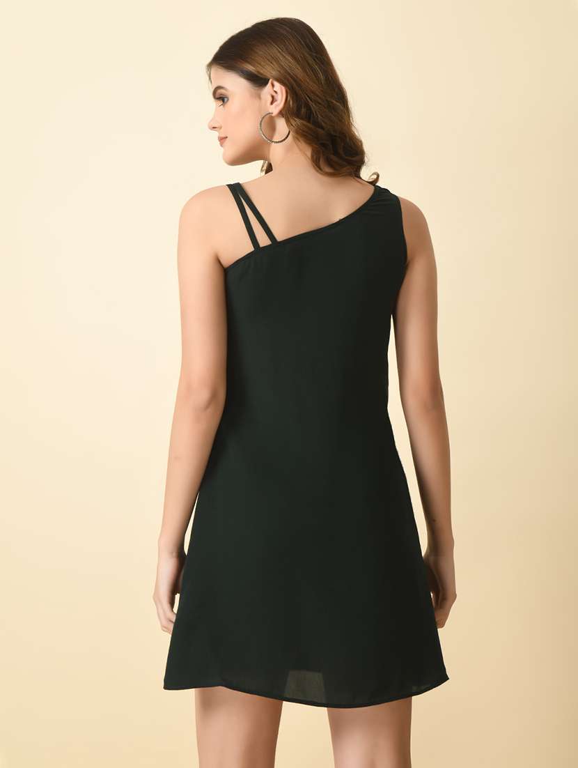 women solid sleeveless a-line dress - 21552642 -  Standard Image - 4