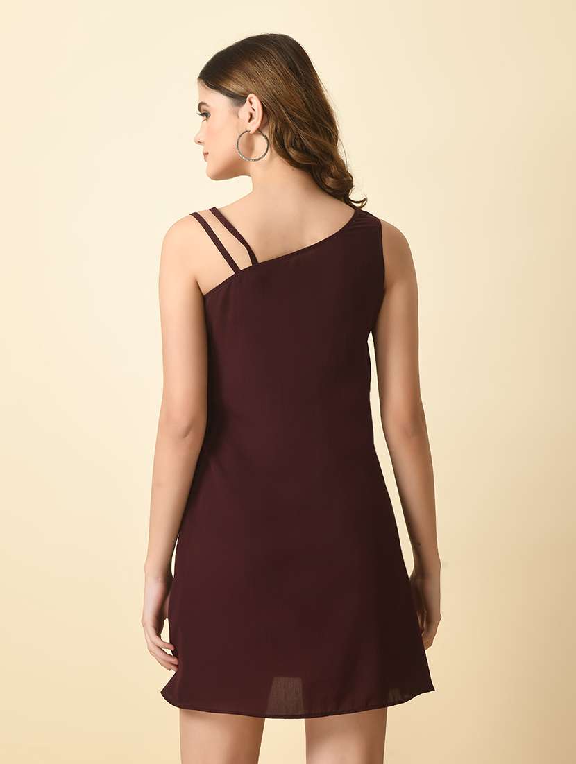 women solid sleeveless a-line dress - 21552645 -  Standard Image - 4