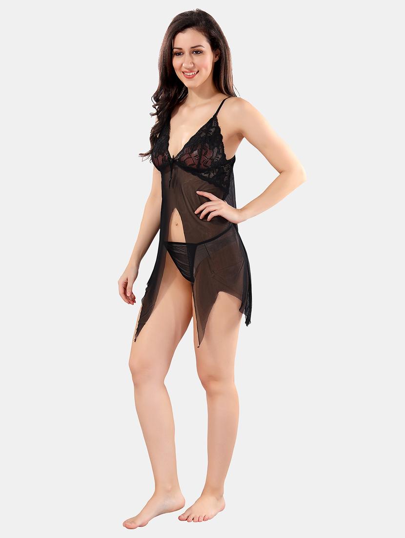 women lace detailed shoulder strap babydoll - 21552827 - Standard Image - 1
