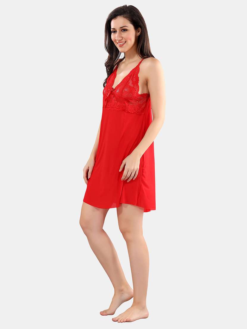 women lace detailed shoulder strap babydoll - 21552851 - Standard Image - 1