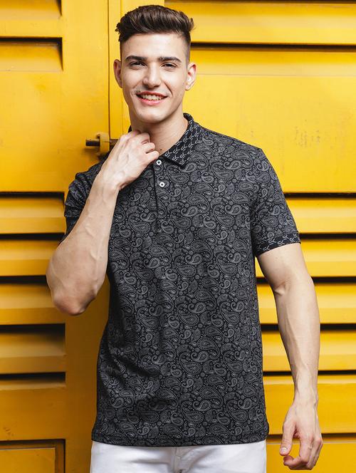 men paisley printed polo t-shirt - 21552854 -  Standard Image - 0