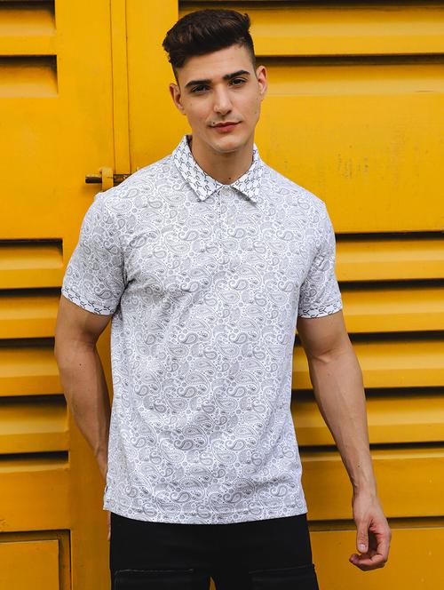men paisley printed polo t-shirt - 21552855 -  Standard Image - 0