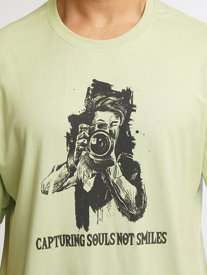 men front print oversized t-shirt - 21552859 - Standard Image - 4