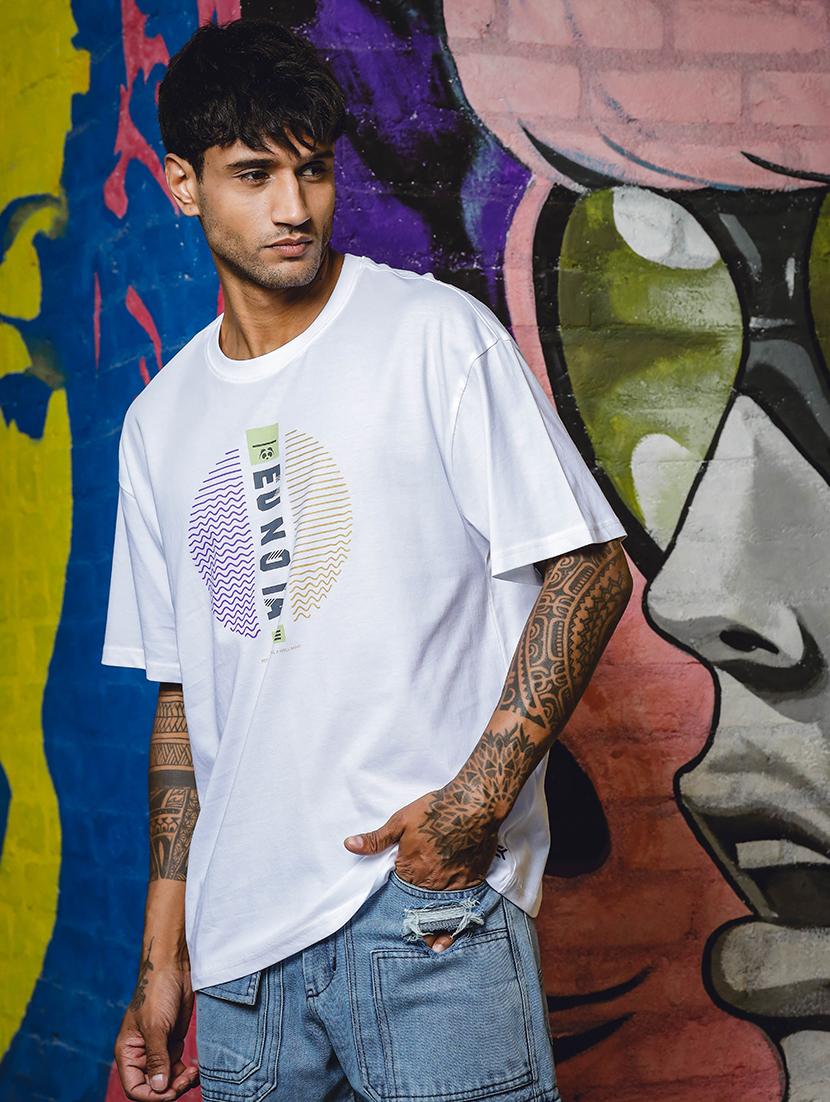 men front print oversized t-shirt - 21552862 -  Standard Image - 1