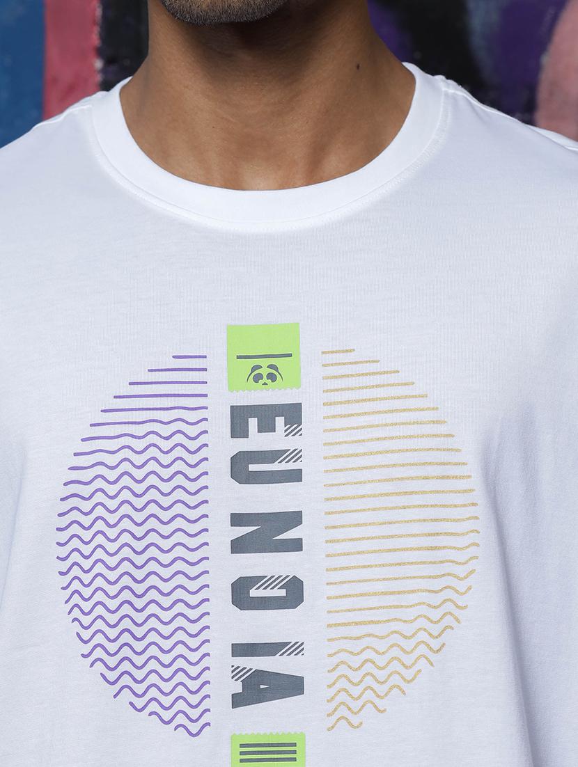 men front print oversized t-shirt - 21552862 - Standard Image - 4