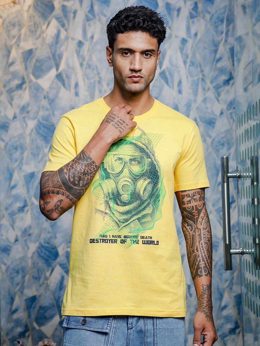 men front print short sleeve t-shirt - 21552866 -  Zoom Image - 0