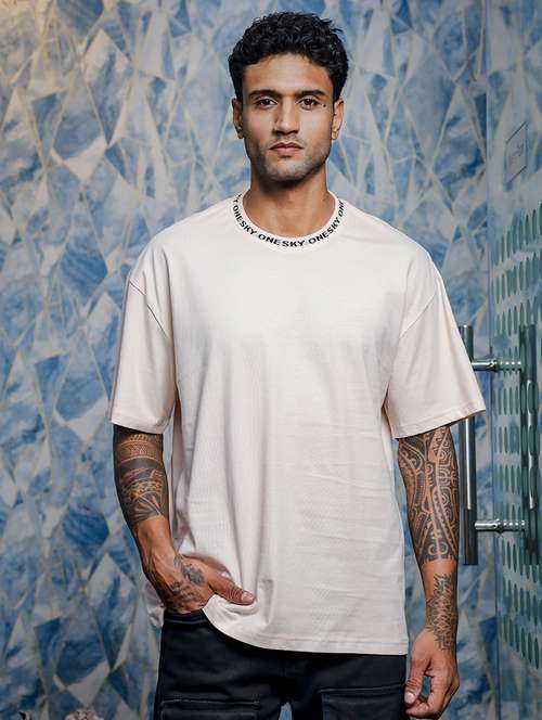 men solid short sleeve oversized t-shirt - 21552878 -  Standard Image - 0
