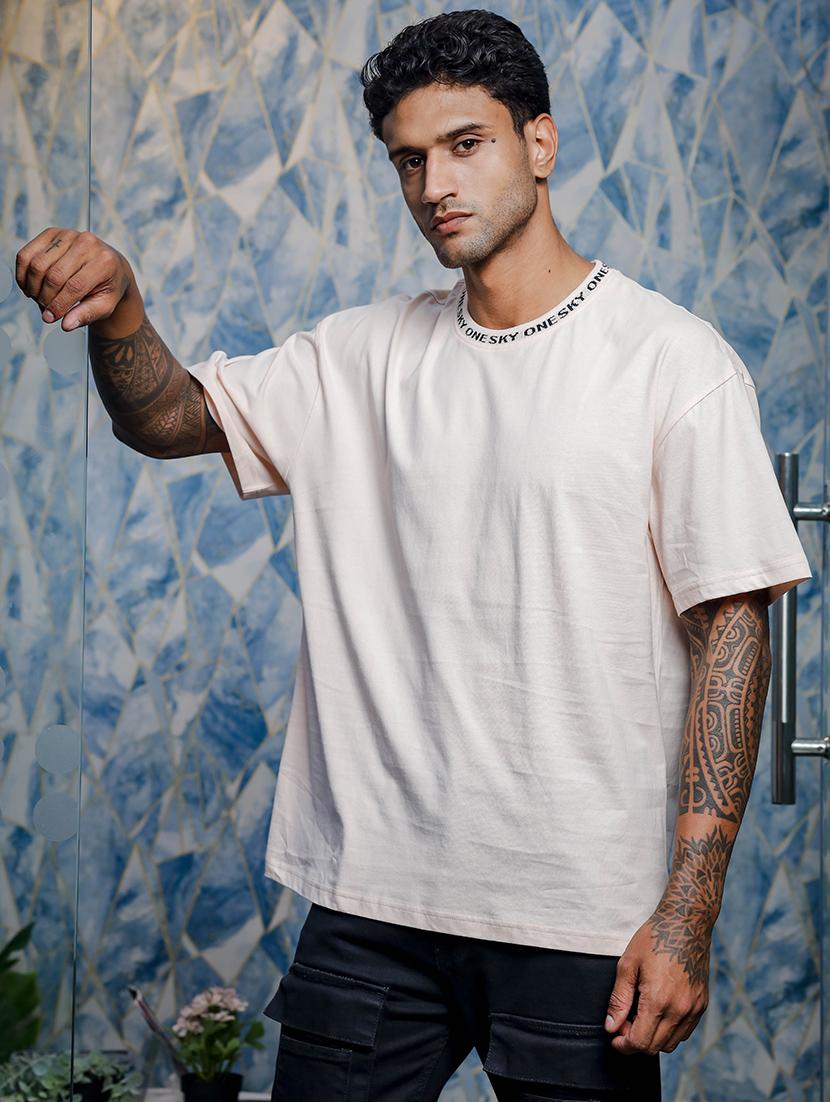 men solid short sleeve oversized t-shirt - 21552878 - Standard Image - 1