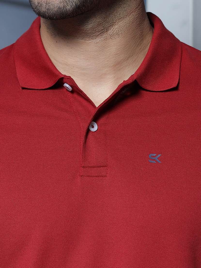 men solid short sleeves polo t-shirt - 21552887 -  Standard Image - 4