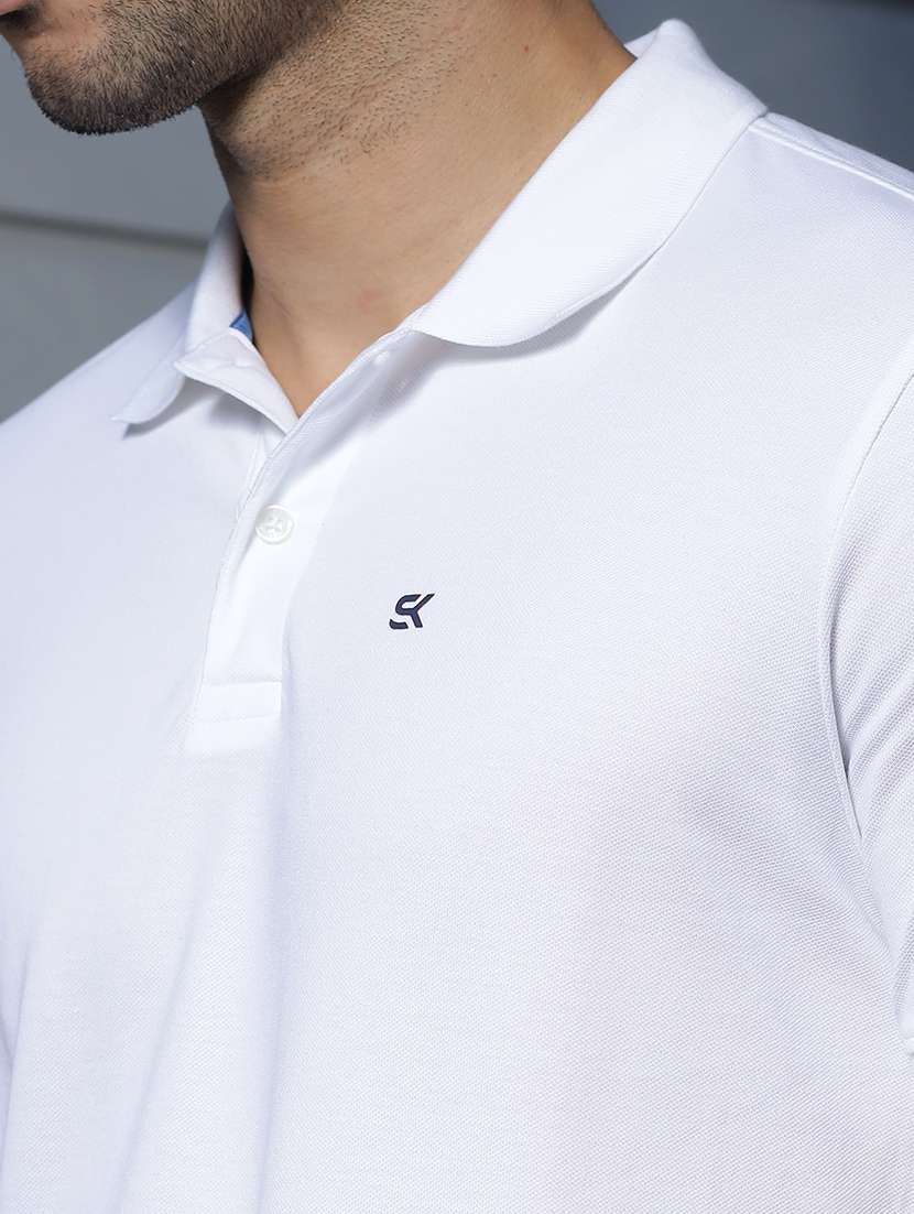 men solid short sleeves polo t-shirt - 21552890 -  Standard Image - 4