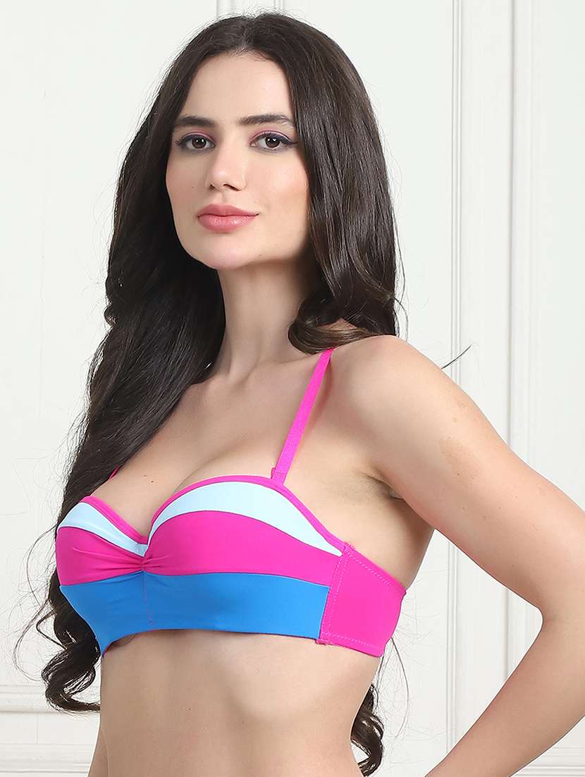 women color blocked t-shirt bra - 21552957 -  Standard Image - 1