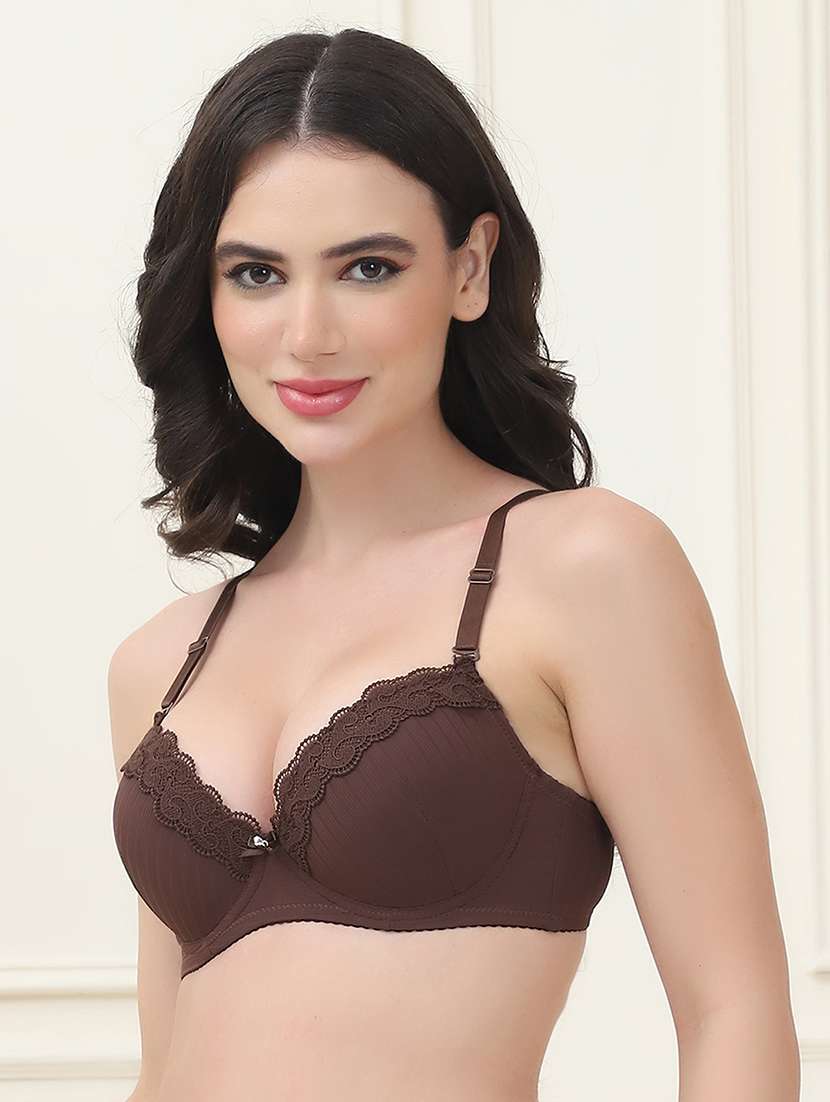 women lace detailed under wired t-shirt bra - 21552980 -  Standard Image - 1