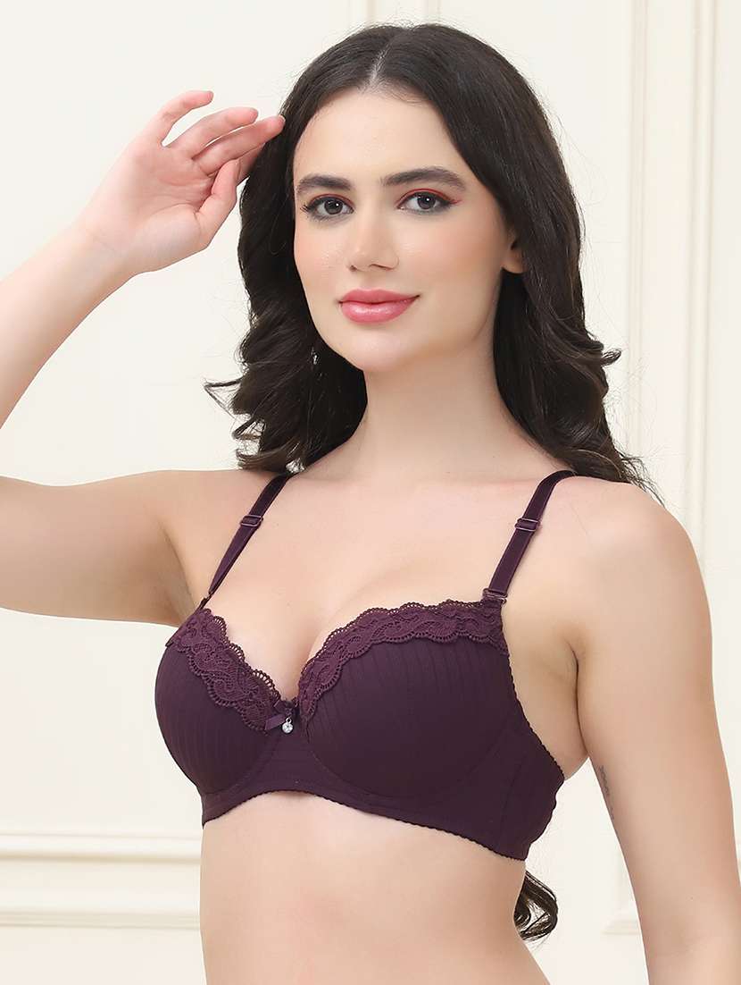 women lace detailed under wired t-shirt bra - 21552982 -  Standard Image - 1