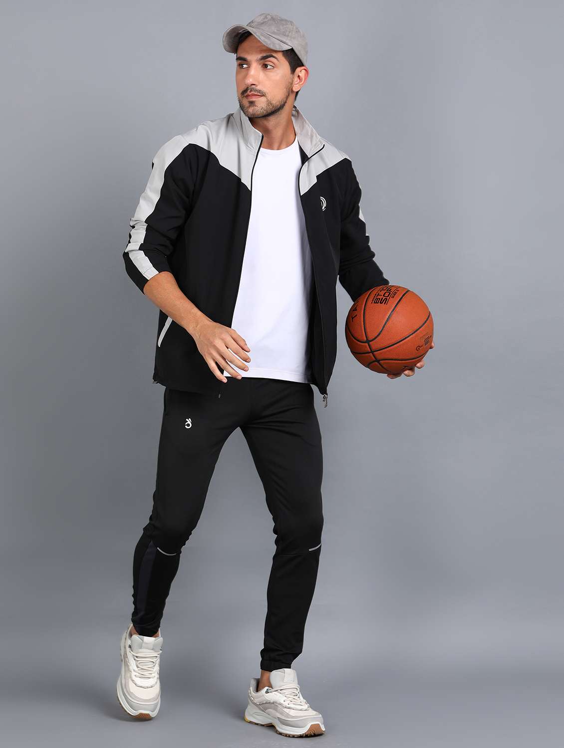 men color blocked stand collar biker jacket - 21553021 -  Standard Image - 4